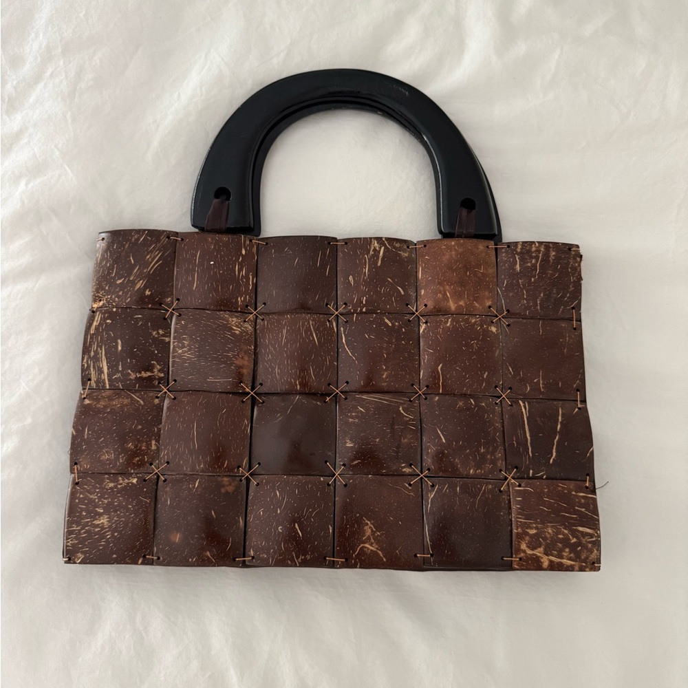 Handmade coconut shell handbag, never used